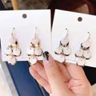 Shell & Metal Disc Drop Earring