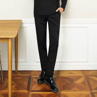 Drawstring-waist Straight-cut Dress Pants