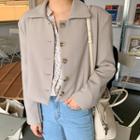 Collared Buttoned Short Jacket