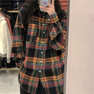 Plaid Shirt Black & Brown - One Size