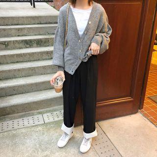 Open-front Cardigan / Wide-leg Pants