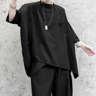 Short Sleeve Dip Back Oversized T-shirt