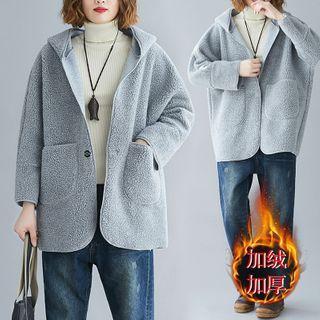 Hood Fleece Blazer Gray - One Size