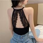 Open Back Lace Camisole Top