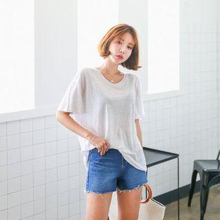 Round-neck M Lange Linen Blend T-shirt