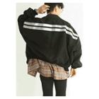 Piped Pocket-detail Zip-up Jacket Black - One Size