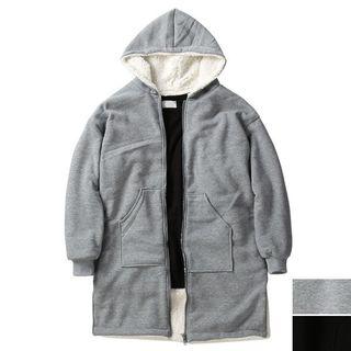 Couple Fleece-lined Long Hoodie
