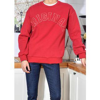 Round-neck Letter Detail Sweatshirt