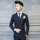 Set: Pinstriped Double-breasted Blazer + Dress Pants