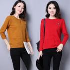 Star Embroidered Long Sleeve T-shirt