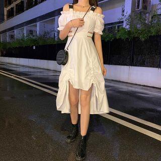 Irregular Cutout Slim-fit Dress