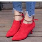 Ankle Strap Pointed High-heel Ankle Boots