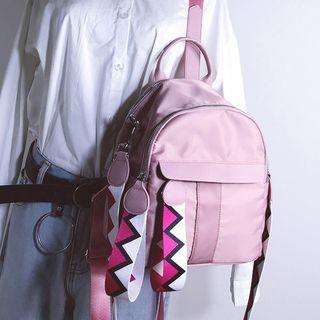 Strap Detail Mini Nylon Backpack