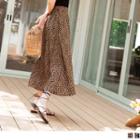 Leopard Maxi A-line Skirt