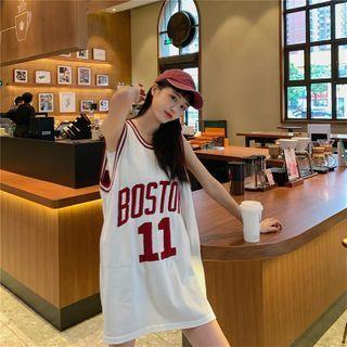 Number Print Tank Dress / T-shirt / Set