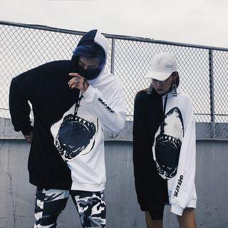Couple Matching Shark Print Hoodie