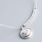 925 Sterling Silver Smile Necklace S925 Silver - Silver - One Size