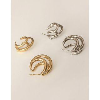 Rhinestone Layered-hoop Earrings