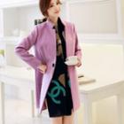 Stand-collar One-button Coat