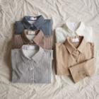 Wide-cuff Stripe / Plain Shirt