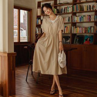Hooded Long Windbreaker Dress