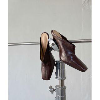 Square-toe Pin-heel Mules