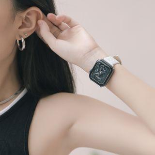 Quilted Faux Leather Apple Watch Strap