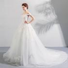 Off-shoulder Wedding Ball Gown With Train
