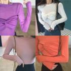 Mock-two Long-sleeve Slim-fit T-shirt