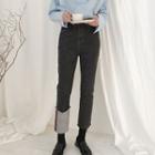 Asymmetric Hem Cropped Jeans As Shown In Figure - S