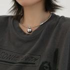 Ball Pendant Choker Necklace Silver - One Size