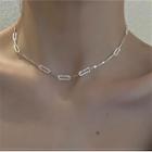 Chain Sterling Silver Necklace 1pc - Silver - One Size