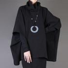 Batwing High Collar Sweatshirt