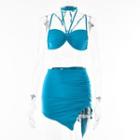 Set: Strappy Crop Top + Mini Skirt