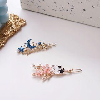 Moon & Star / Cat & Sakura Hair Clip