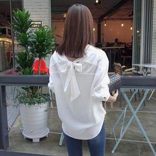 V-neck Tie Back Blouse