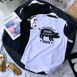 Pig Print Tank Top