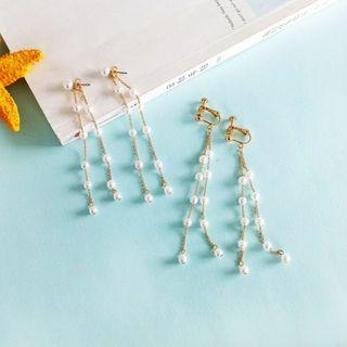 Faux Pearl Dangle Earring / Necklace