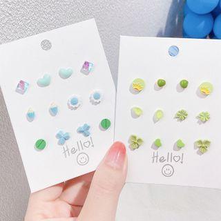Set Of 6 Pairs: Sterling Silver Stud Earring