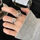 Lettering / Lock Sterling Silver Ring