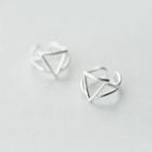 925 Sterling Silver Triangle Clip-on Earrings