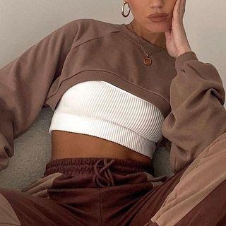 Plain Long-sleeve Shrug