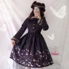 Long-sleeve Embroidered A-line Lolita Dress / Cape