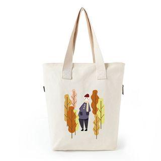 Sheep Print Canvas Tote Bag