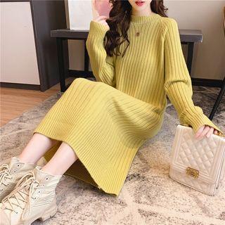 Raglan Sleeve Round Neck Knit Dress