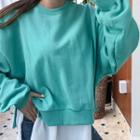 Puff-sleeve Slit-side Pullover