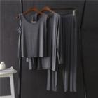 Loungewear Set: Tank Top + Light Jacket + Pants