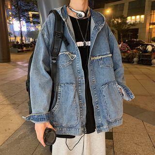 Long-sleeve Denim Zip Jacket