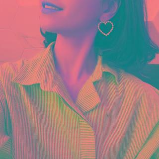 925 Sterling Silver Faux Pearl Heart Drop Earring As Shown In Figure - One Size