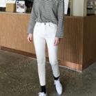 Fleece-lined Frey-hem Pants